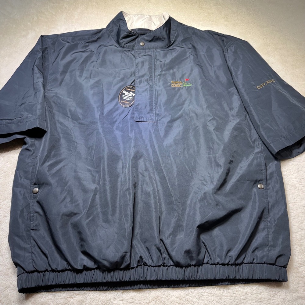 FootJoy DryJoys Golf Windbreaker Jacket XL Short Sleeve Pullover HyVee Classic
